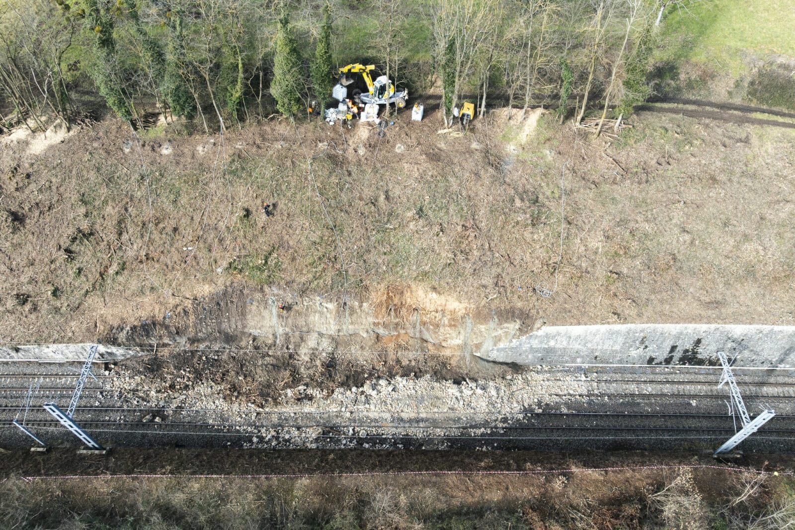 Photo SNCF Réseau éboulement à Poliènas
